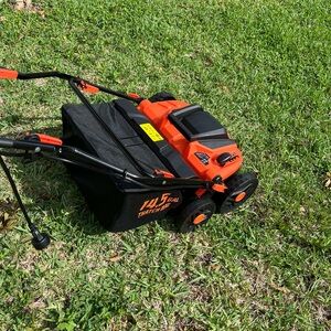 Black and Orange Lawn Mower